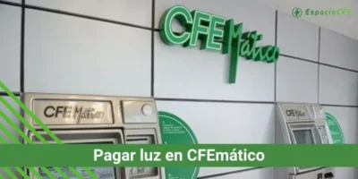 Pagar recibo de luz en CFEmático